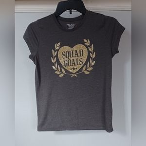 Girls Place T- shirt, size XL (14) in charcoal